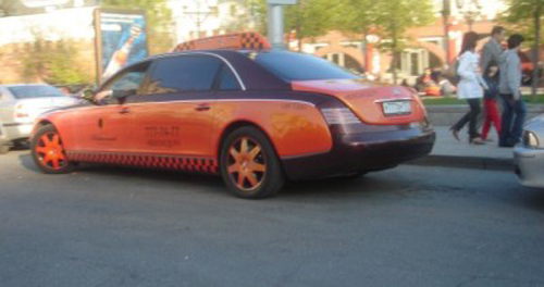 Expensive Maybach Limousine in Moscow, Russia