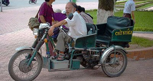 Motorbike taxi in Vietnam